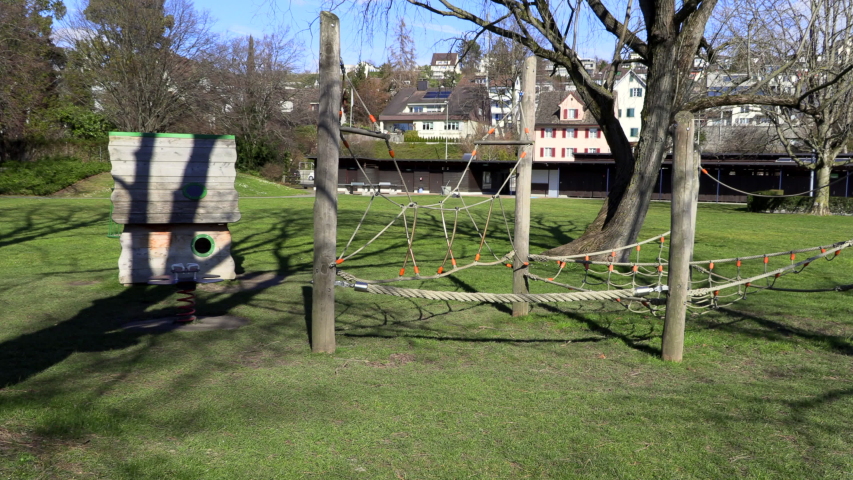 Playground on Lake Zurich in Switzerland