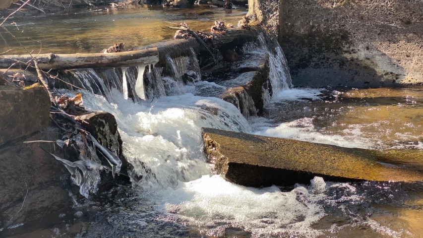 Little stream waterfall in state park