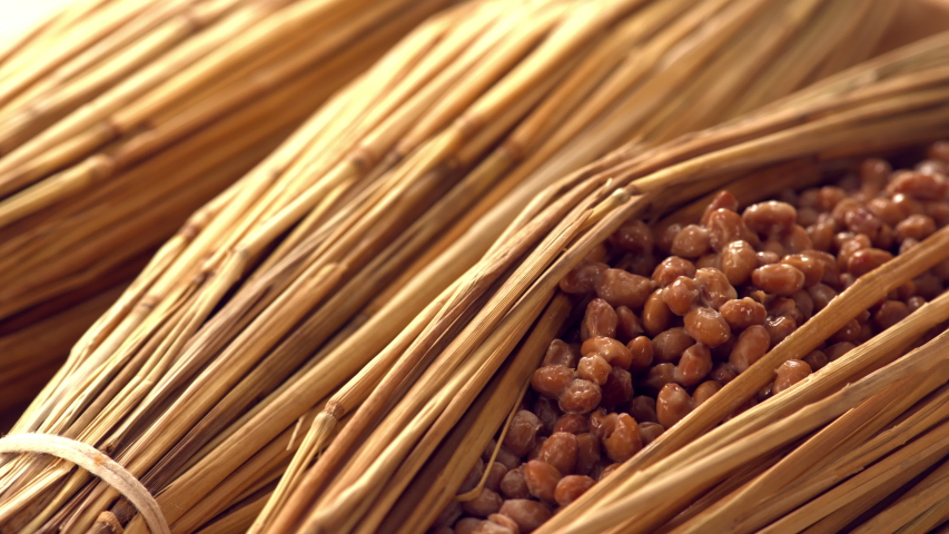 Natto, Fermented soybeans, Japanese healthy traditional food. Royalty-Free Stock Footage #1047806302