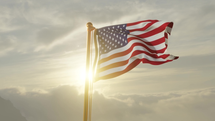 Hakuun flag usa united states america waving liittyvää arkistovideomateriaa...