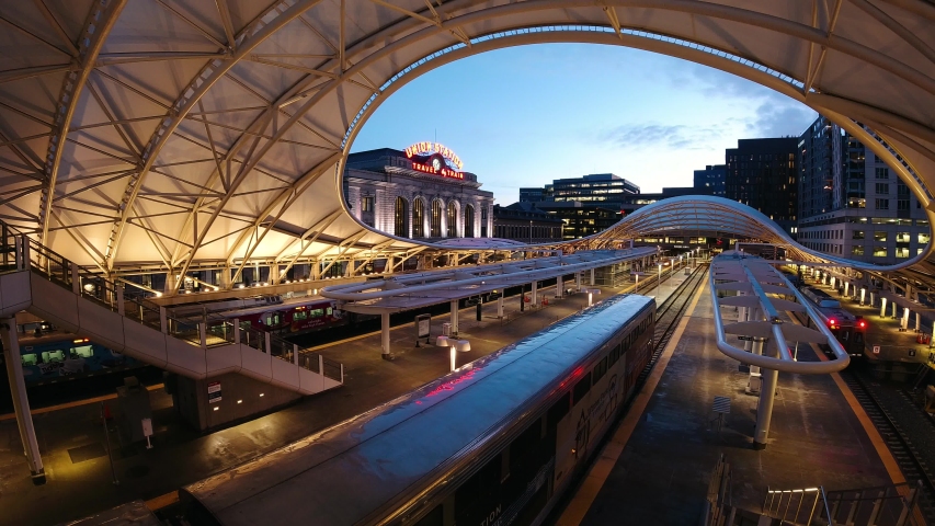 Denver, Colorado - 3/2/20 - Union Station, central train station of Denver