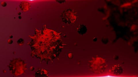 3D render of Corona VIRUS 2019. Close-up from microscope of VIRUS. - Βίντεο στοκ