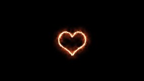 Heart on Fire animation abstract video  - Powered by Shutterstock - Get 15% off with code: PIKWIZARD15