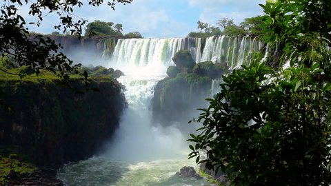 The amazing Iguazu Falls on the border of Argentina and Brazil.