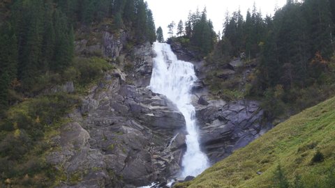 view of the Krimml Waterfalls in the High Tauern National Park, Salzburg, Austria
