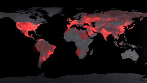 Corona virus map disease spreading animation animation