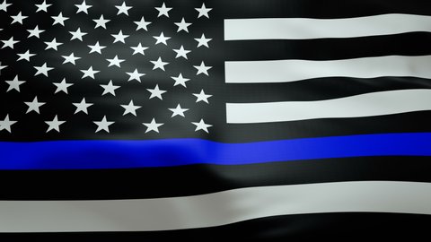 Thin Blue Line Wavy American Flag Stock Photo 1805207935 | Shutterstock