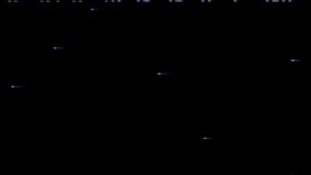 Old VHS Noise Background, No signal. Flickering white dots on the top line of the screen.