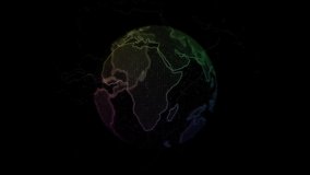 Colorful Earth Map animation video