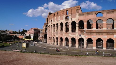 March 8th 2020, Rome, Italy: View of the Colosseum with few tourists due to the coronavirus epidemic