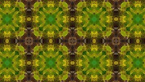 Kaleidoscope fractal animation. Looped motion video background.