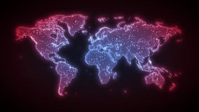 World Map Global Virus Epidemic Background/
4k animation of a hi-tech background with epidemic technology world map
