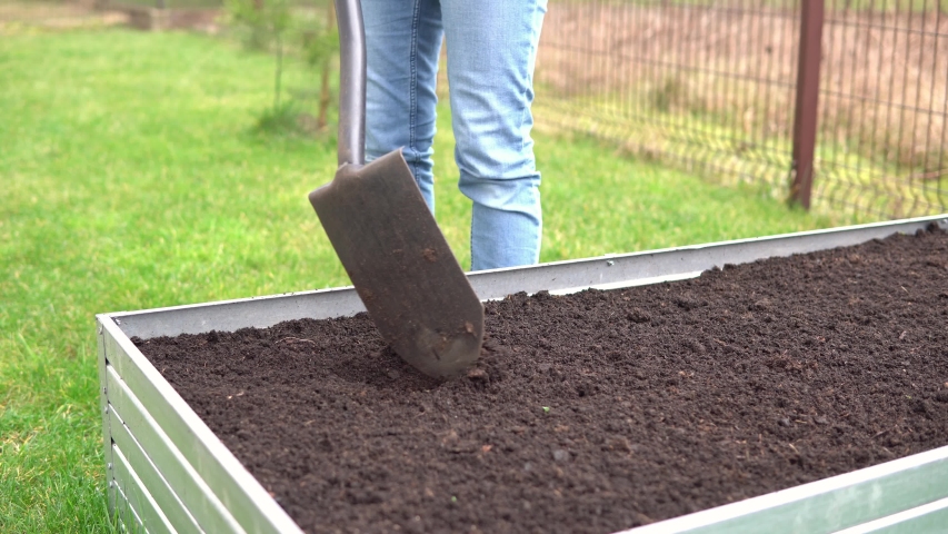 Gardener Prepare With Spade Soil Stock Footage Video 100 Royalty Free 1048061353 Shutterstock