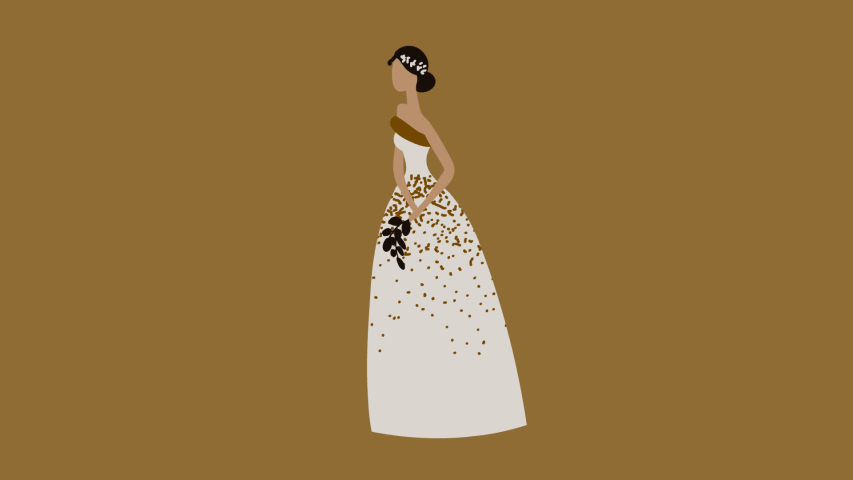 Hand drawn bride vector animation