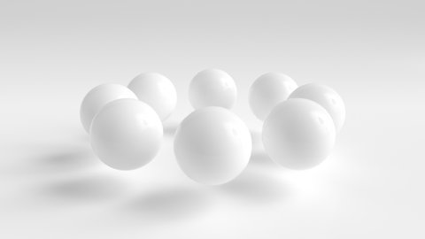 Elegant Floating minimal Sphere -Clean White Relaxing space- Seamless Loop 3D Motion Graphics