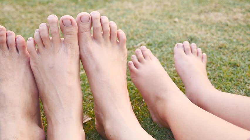 Family feet. Barefoot Family. Kruds Family feet.