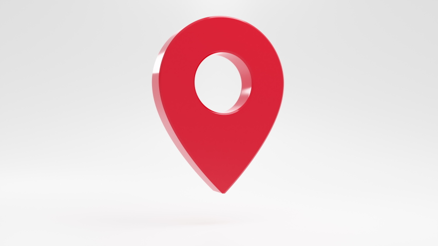 Red Map Pointer 3d Pin. Stock Footage Video (100 Royalty