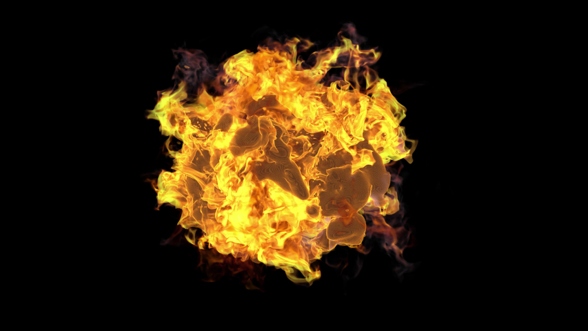 Burning abstract fireball element. Energy Fire looped background. Rendered with alpha channel. Easy to use, just place the clip over your footage. Ideal for visual effects and motion graphics. Royalty-Free Stock Footage #1048141048