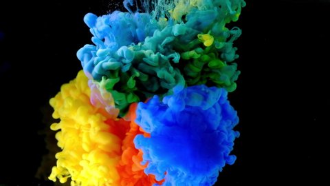 Colorful Rainbow Paint Drops Mix の動画素材 ロイヤリティフリー Shutterstock