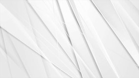 Grey glossy stripes abstract tech corporate motion background. Seamless looping. Video animation Ultra HD 4K 3840x2160