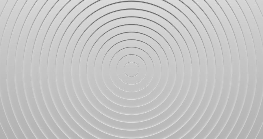 Abstract 3d circles ring pattern animation background with ripple effect. Sound wave motion graphic for business presentation backdrop. 4K seamless loop clean and clear white texture. | Shutterstock HD Video #1048175113