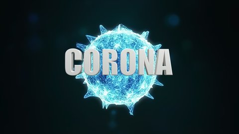 Coronavirus news text animation fullscreen