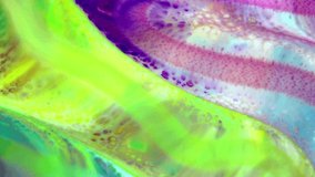 Multi-colored Ink Abstract Psychedelic Paint Liquid Motion Background Texture Video.