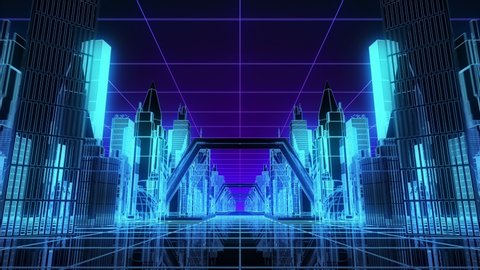 4k Neon Futuristic Cyber City