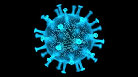 Motion graphics. Animation of a virus being destroyed.