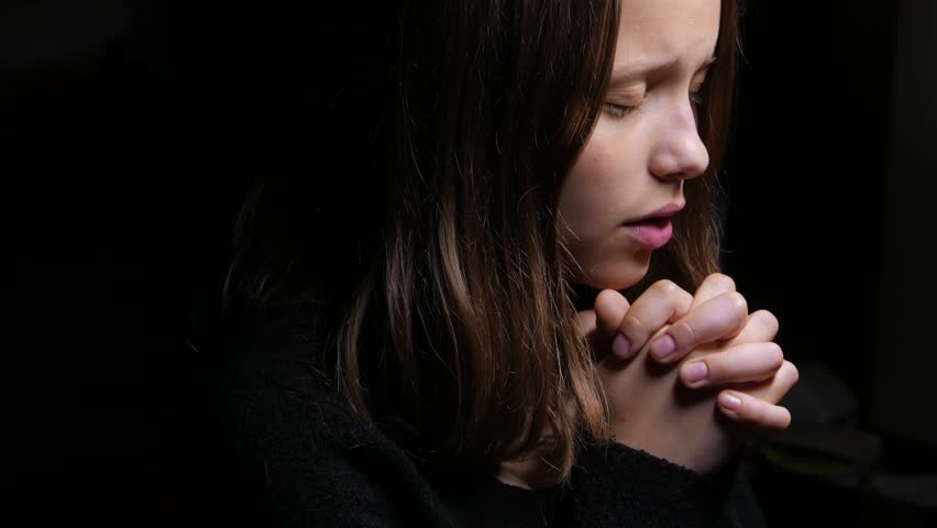 Teen Girl Praying Stock Footage Video 100 Royalty Free