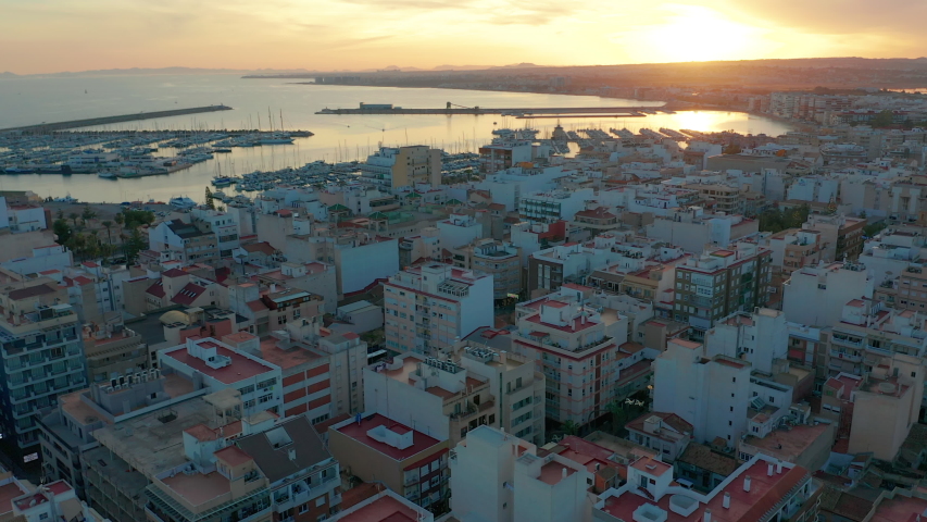 Torrevieja, Spain, Costa Blanca. Aerial view.