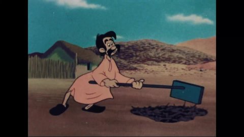 CIRCA 1945 - In this animated film, a man demonstrates how to keep lice, flies, and mosquitos away from one's home.