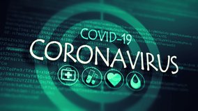 Coronavirus Covid-19 dangerous pandemic flu disease health risk of infection. Science and research new dangerous influenza virus. 4K UHD 3D video animation. - Powered by Shutterstock - Get 15% off with code: PIKWIZARD15
