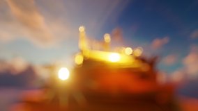 Golden stairway to gates of heaven opening against magical sunset and flying doves, 4K - Powered by Shutterstock - Get 15% off with code: PIKWIZARD15