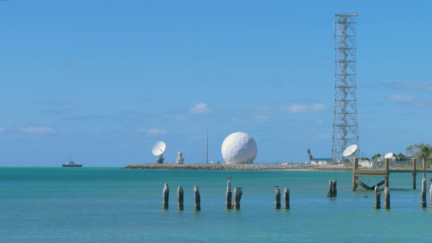 Key West, Florida, USA. Military base on the shores of the Gulf of Mexico. Key West Coast