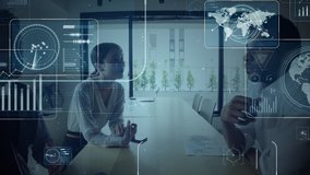 Business and technology concept. Smart office. GUI (Graphical User Interface). - Powered by Shutterstock - Get 15% off with code: PIKWIZARD15