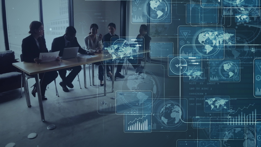 Business and technology concept. Smart office. GUI (Graphical User Interface). - Powered by Shutterstock - Get 15% off with code: PIKWIZARD15