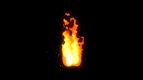 Angry fire cartoon effect video material