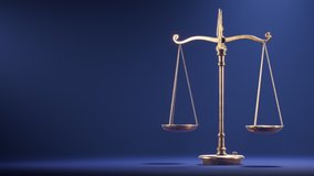 Golden traditional balance scale with weights against blue background. Empty dishes moving up and down trying to find their balance. Seamless looping animation. Antique jewelry scale.
 - Powered by Shutterstock - Get 15% off with code: PIKWIZARD15