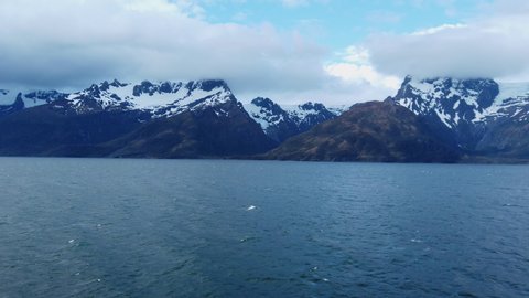 Landscape on Glacier Avenue, Cruise Ship Explorers of Patagonia, Chilean Fjords, Tierra del Fuego, Patagonia, Strait of Magellan, Chile, South America, America	