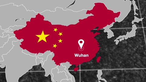 Wuhan City of China on World Map. Highlighting Country China and its Wuhan city.
Wuhan City birthplace of corona Virus. Corona Virus Originating from Wuhan city.