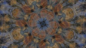 Color kaleidoscope video background. Fractal animation