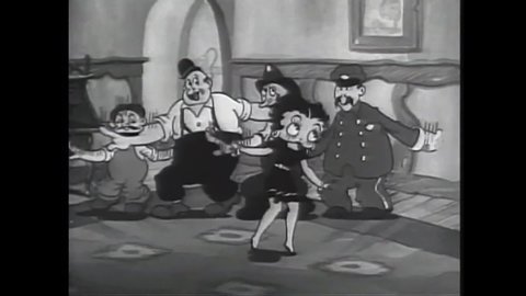 CIRCA 1935 - In this animated film, Grampy, Betty Boop and their friends dance to music provided by a kettle.
