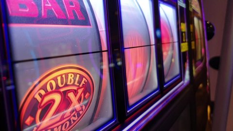 LAS VEGAS - OCTOBER 2019:  Casino slot machines in Las Vegas