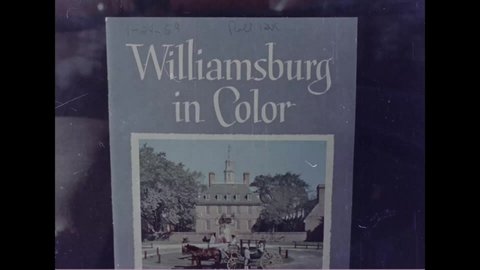 CIRCA 1959 - The visitors center at colonial Williamsburg is shown.