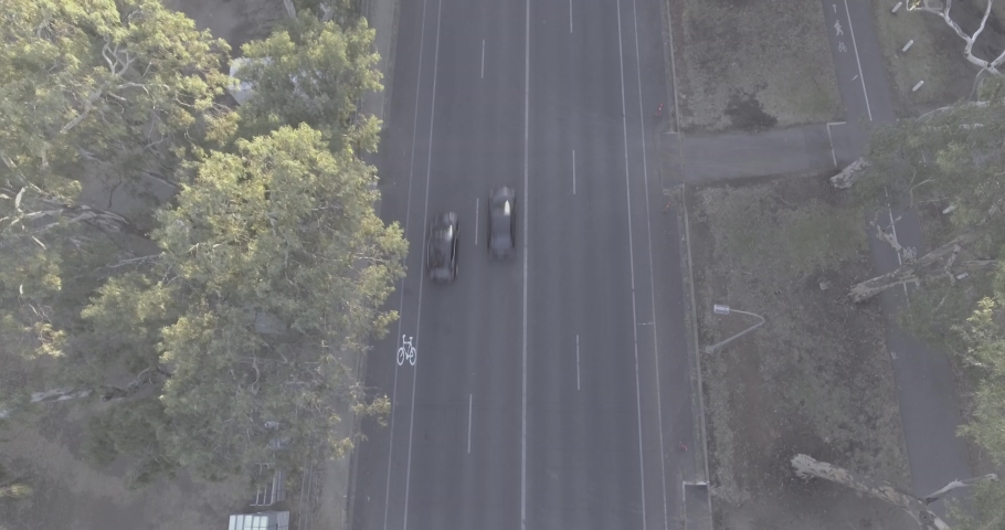 Adelaide city streets aerial video