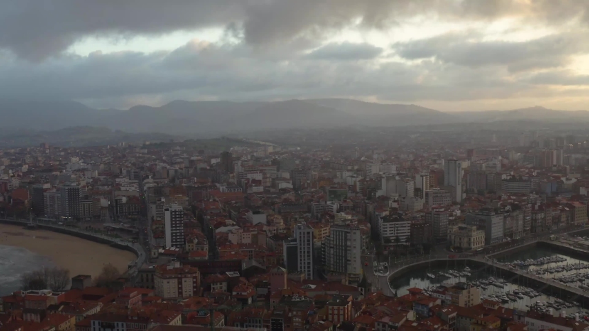 View of Gijon city centre