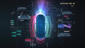 Automatic braking system avoid car crash from car accident. Concept for driver assistance systems. Autonomous car. Driverless car. Self driving vehicle. Future concepts smart auto. HUD, GUI, hologram - Powered by Shutterstock - Get 15% off with code: PIKWIZARD15