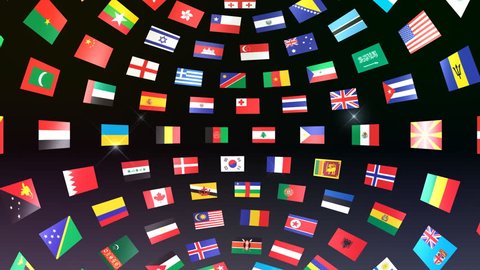 flags world animation Stock Footage Video (100% Royalty-free) 3824255 ...