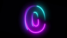 neon text background looped art animation